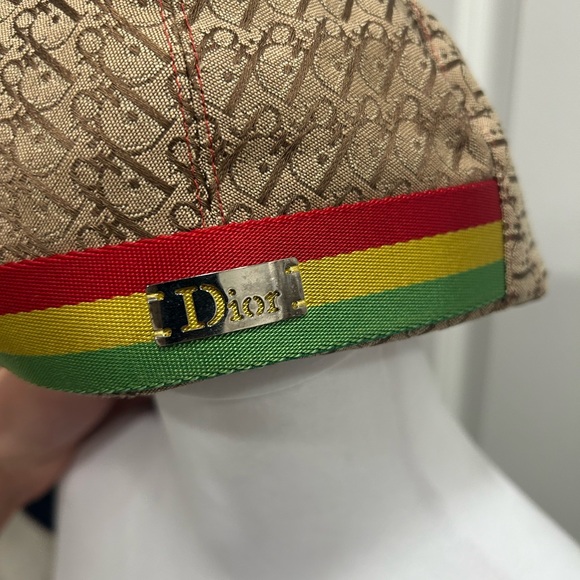 John Galliano for Christian Dior Rasta Logo Hat #1 Brown Trotter - Picture 10 of 11